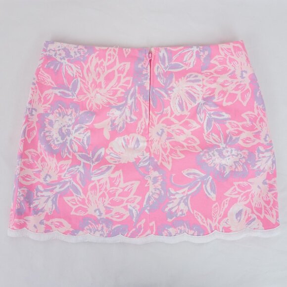 Lily Pulitzer Michelina Floral Mini Skort in Rousseau Pink & Zen Garden - Size 0 - Picture 4 of 9